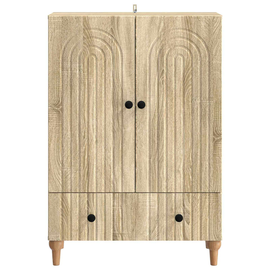 Dressoir met lade Sonoma Eiken 66 x 34,5 x 95 cm Bewerkt hout