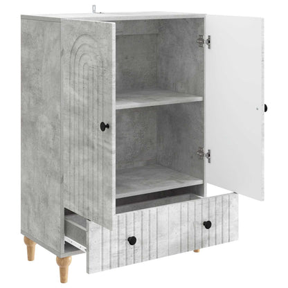 Dressoir met lade Betongrijs 66 x 34,5 x 95 cm Bewerkt hout