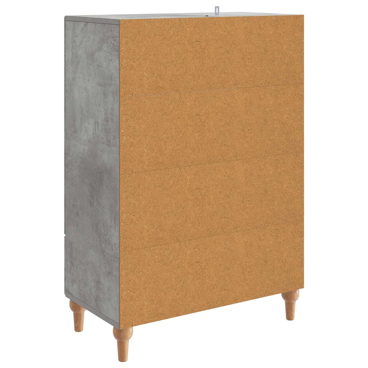 Dressoir met lade Betongrijs 66 x 34,5 x 95 cm Bewerkt hout