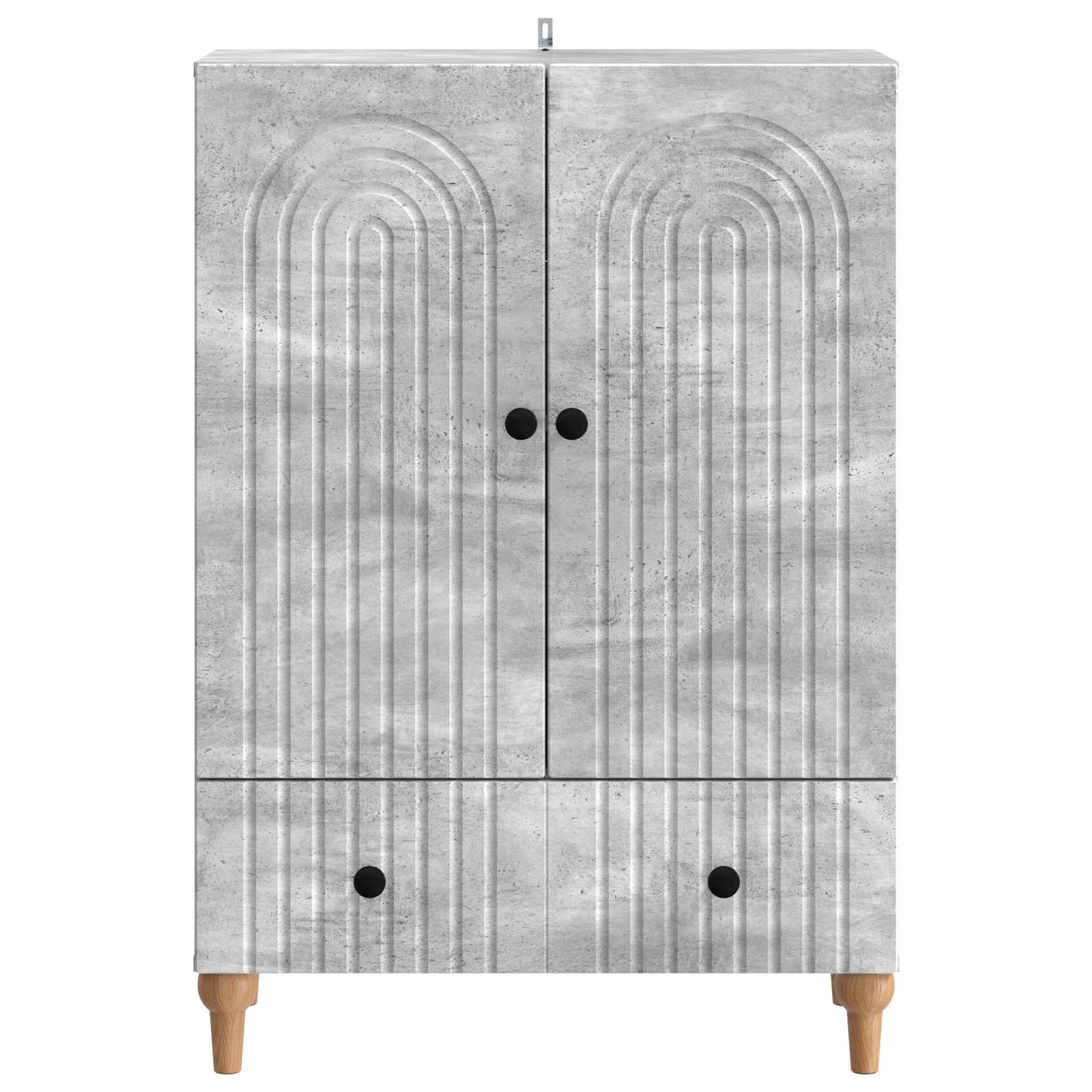 Dressoir met lade Betongrijs 66 x 34,5 x 95 cm Bewerkt hout