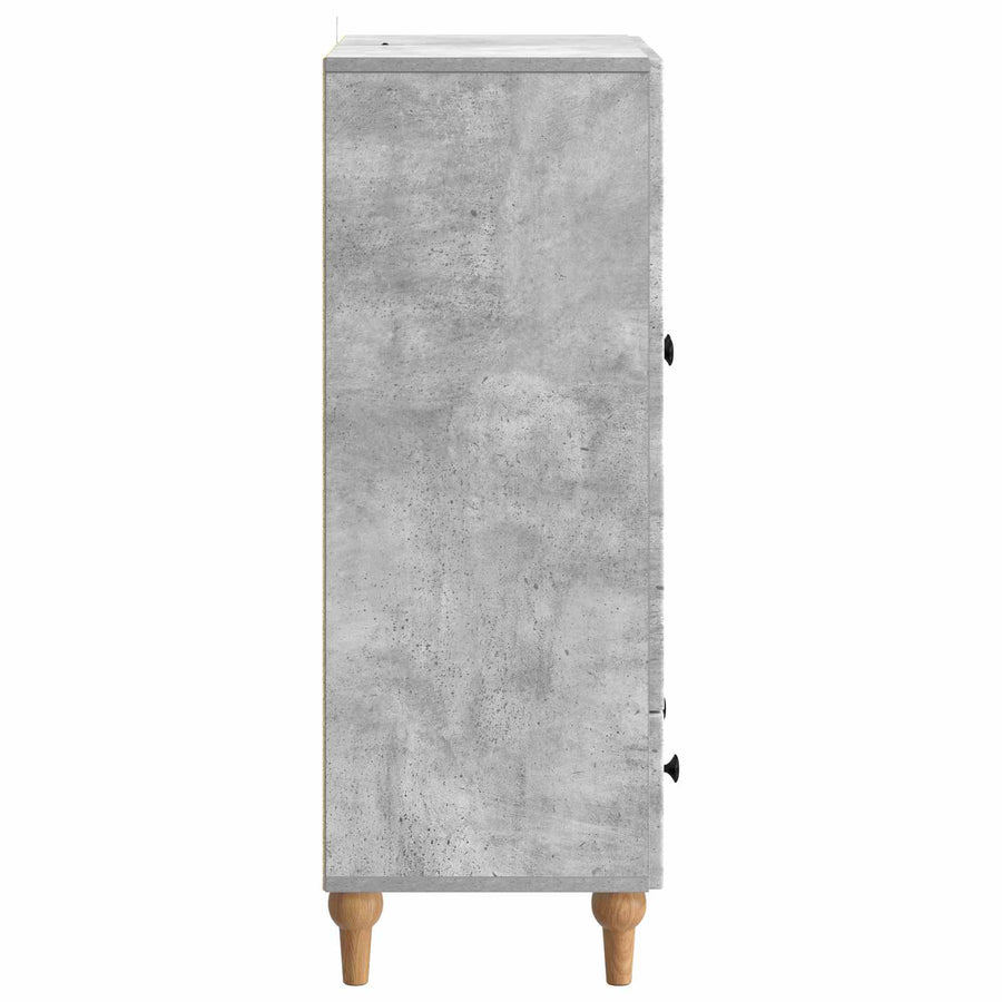 Dressoir met lade Betongrijs 66 x 34,5 x 95 cm Bewerkt hout