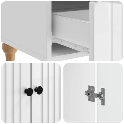 Dressoir met lade Hoogglans Wit 66 x 34,5 x 95 cm Bewerkt hout