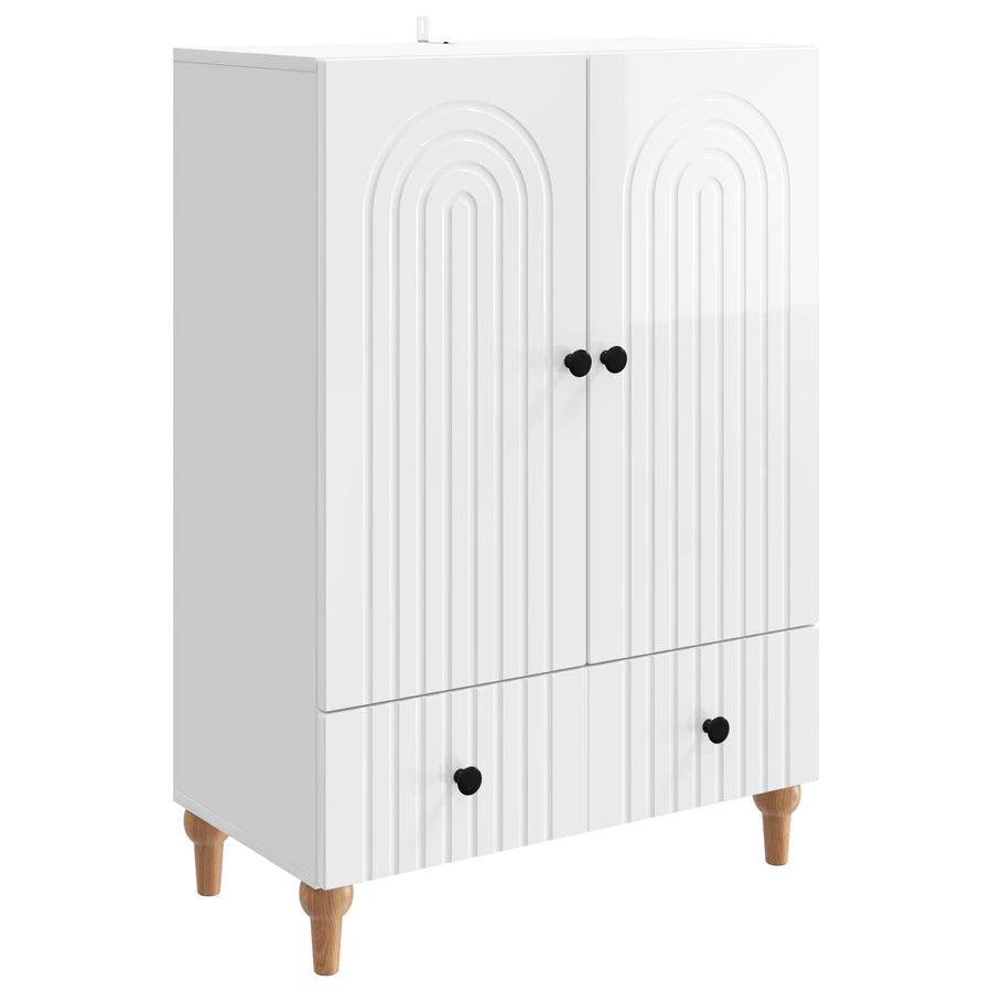 Dressoir met lade Hoogglans Wit 66 x 34,5 x 95 cm Bewerkt hout