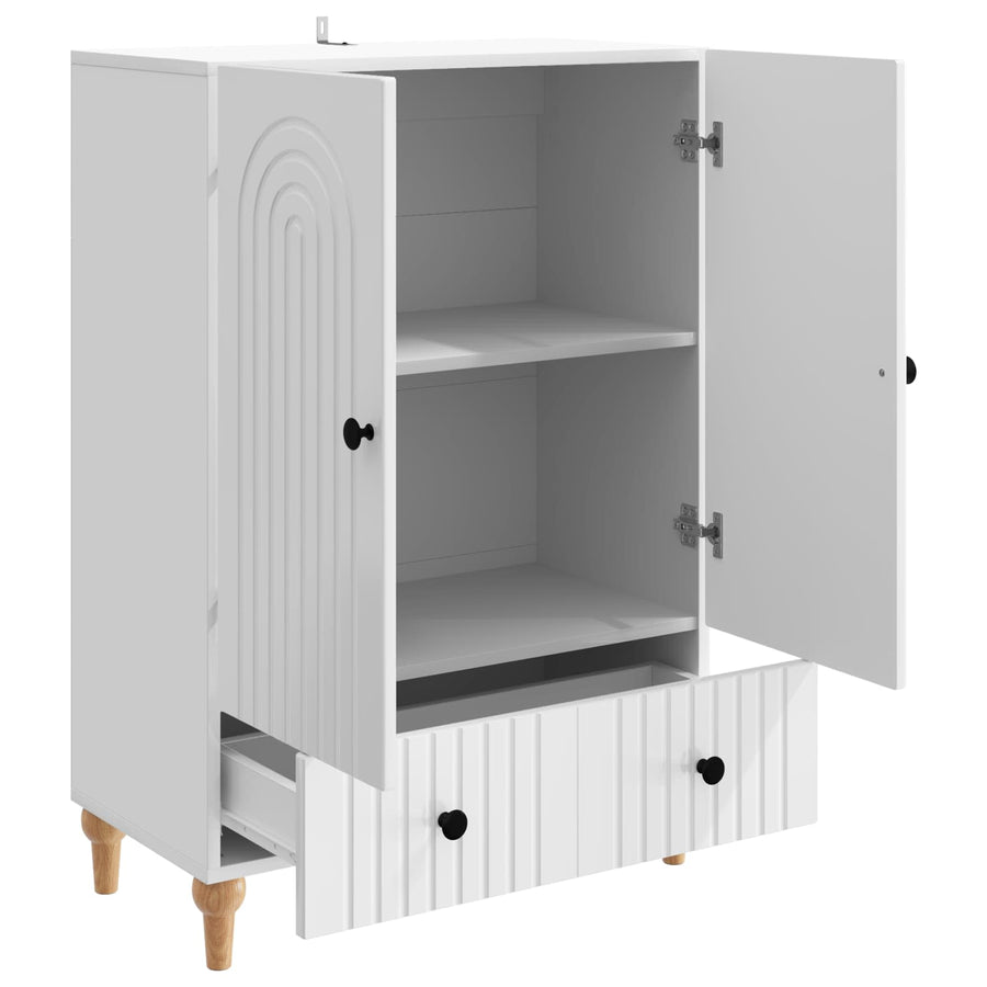 Dressoir met lade Hoogglans Wit 66 x 34,5 x 95 cm Bewerkt hout