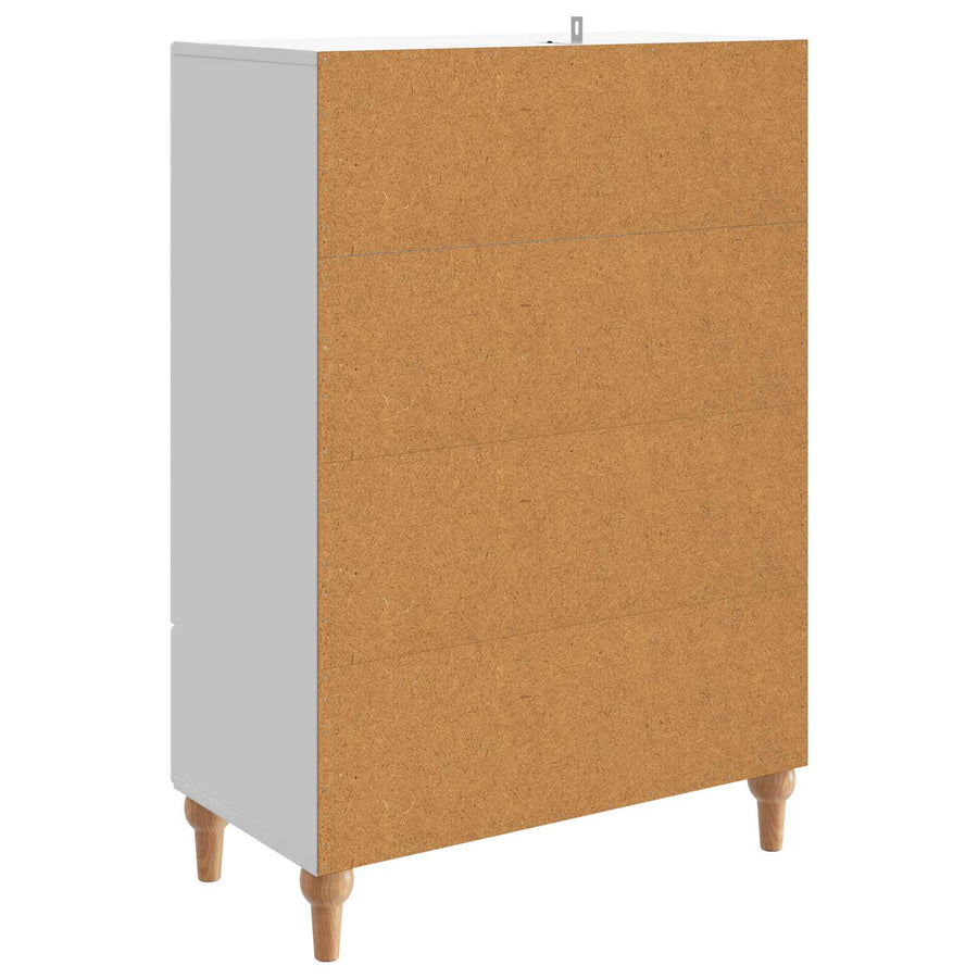 Dressoir met lade Hoogglans Wit 66 x 34,5 x 95 cm Bewerkt hout