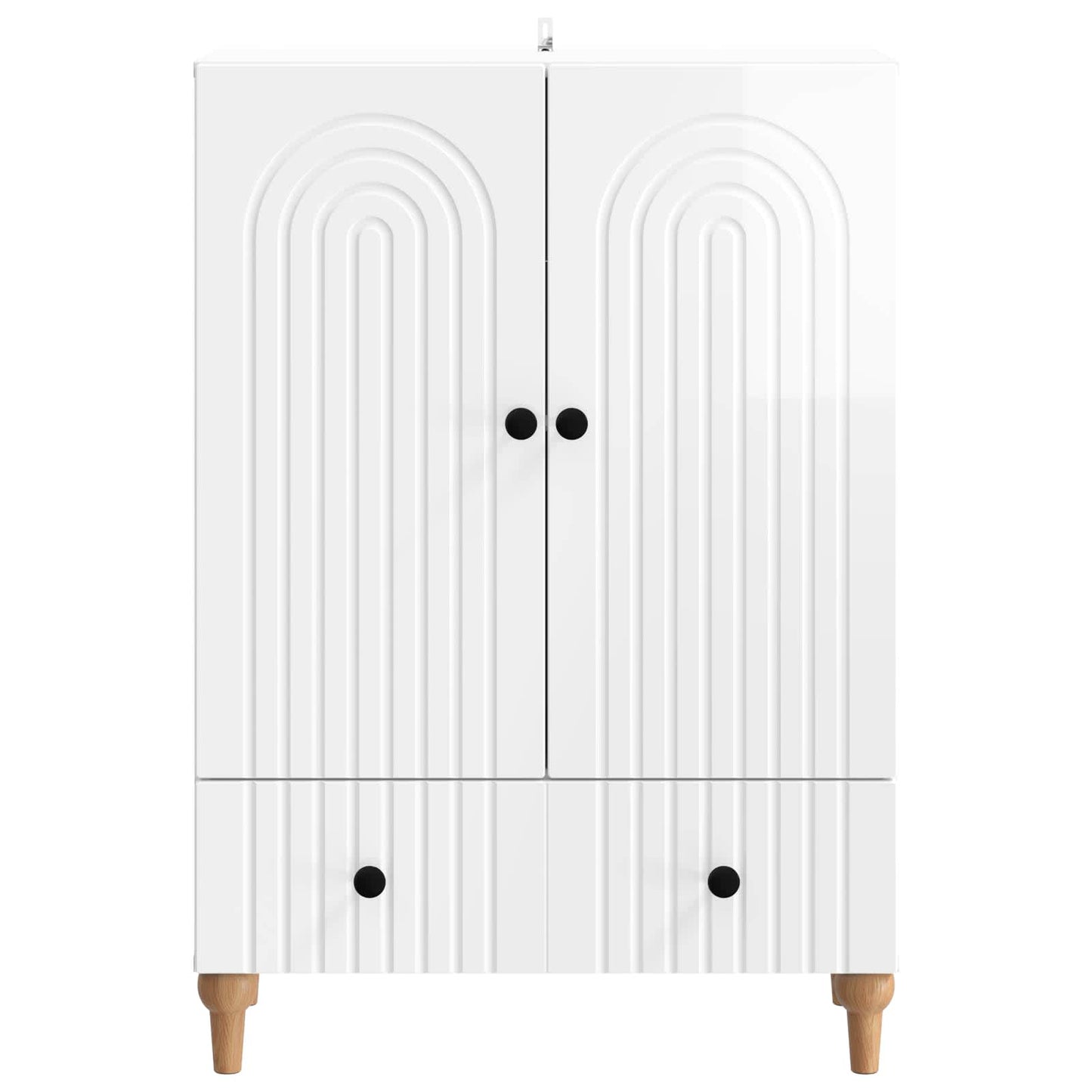 Dressoir met lade Hoogglans Wit 66 x 34,5 x 95 cm Bewerkt hout