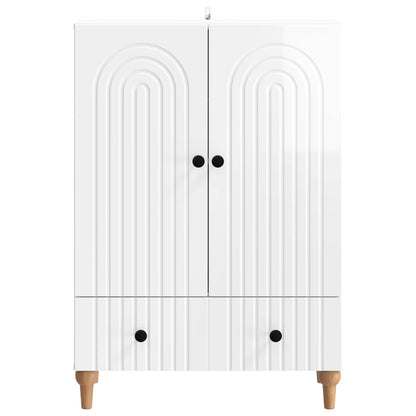 Dressoir met lade Hoogglans Wit 66 x 34,5 x 95 cm Bewerkt hout