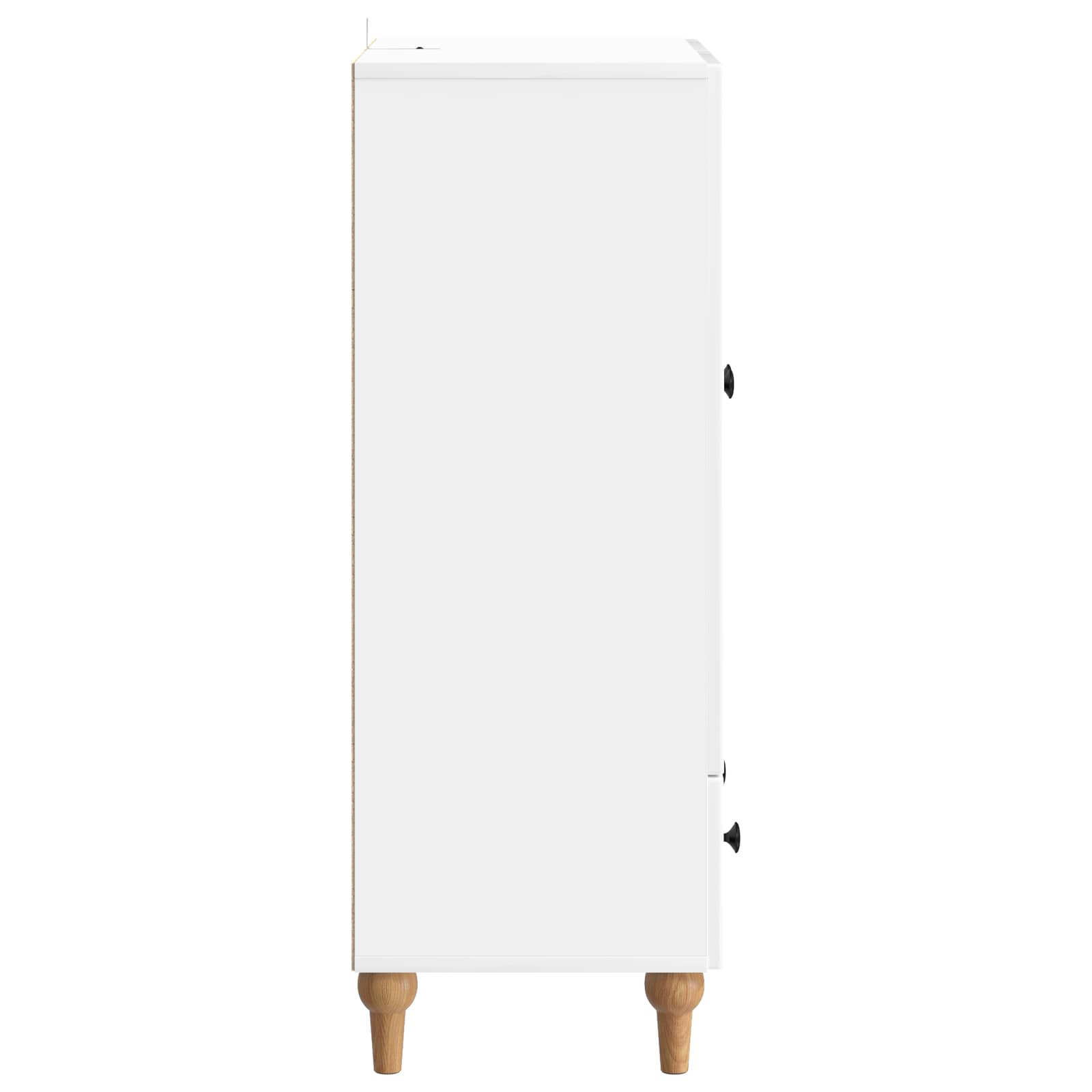 Dressoir met lade Hoogglans Wit 66 x 34,5 x 95 cm Bewerkt hout