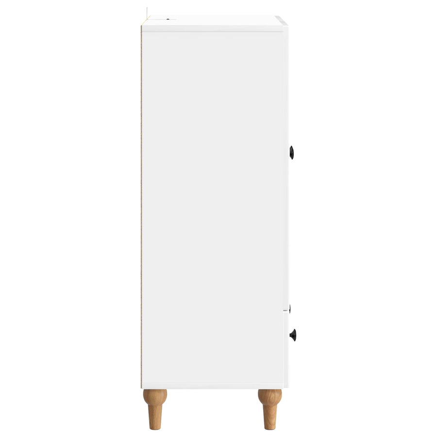Dressoir met lade Hoogglans Wit 66 x 34,5 x 95 cm Bewerkt hout