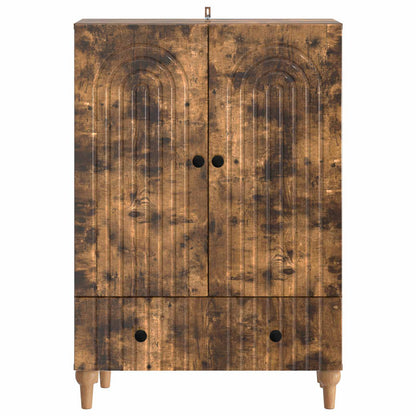 Dressoir met lade Gerookt eiken 66 x 34,5 x 95 cm Bewerkt hout