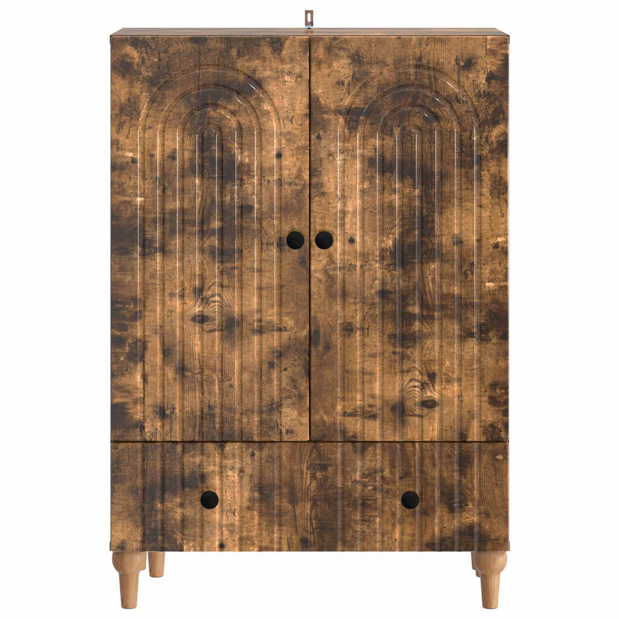 Dressoir met lade Gerookt eiken 66 x 34,5 x 95 cm Bewerkt hout
