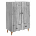 Dressoir grijs sonoma 66x34,5x95 cm bewerkt hout