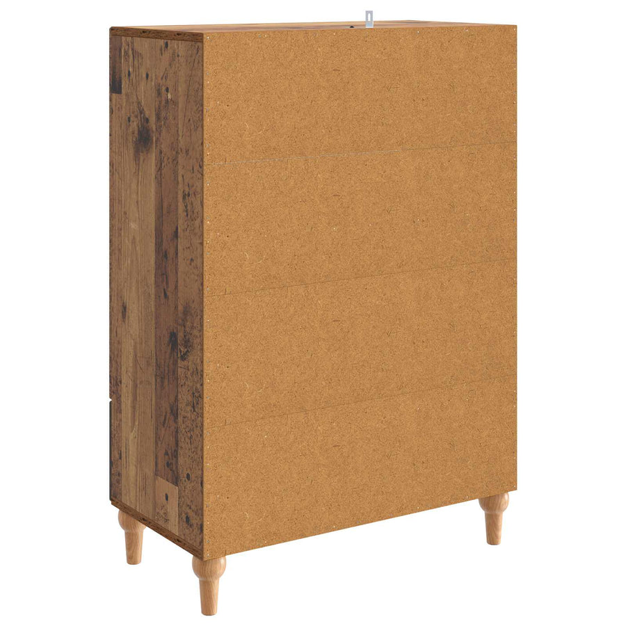 Dressoir met lade Oud hout 66 x 34,5 x 95 cm Bewerkt hout