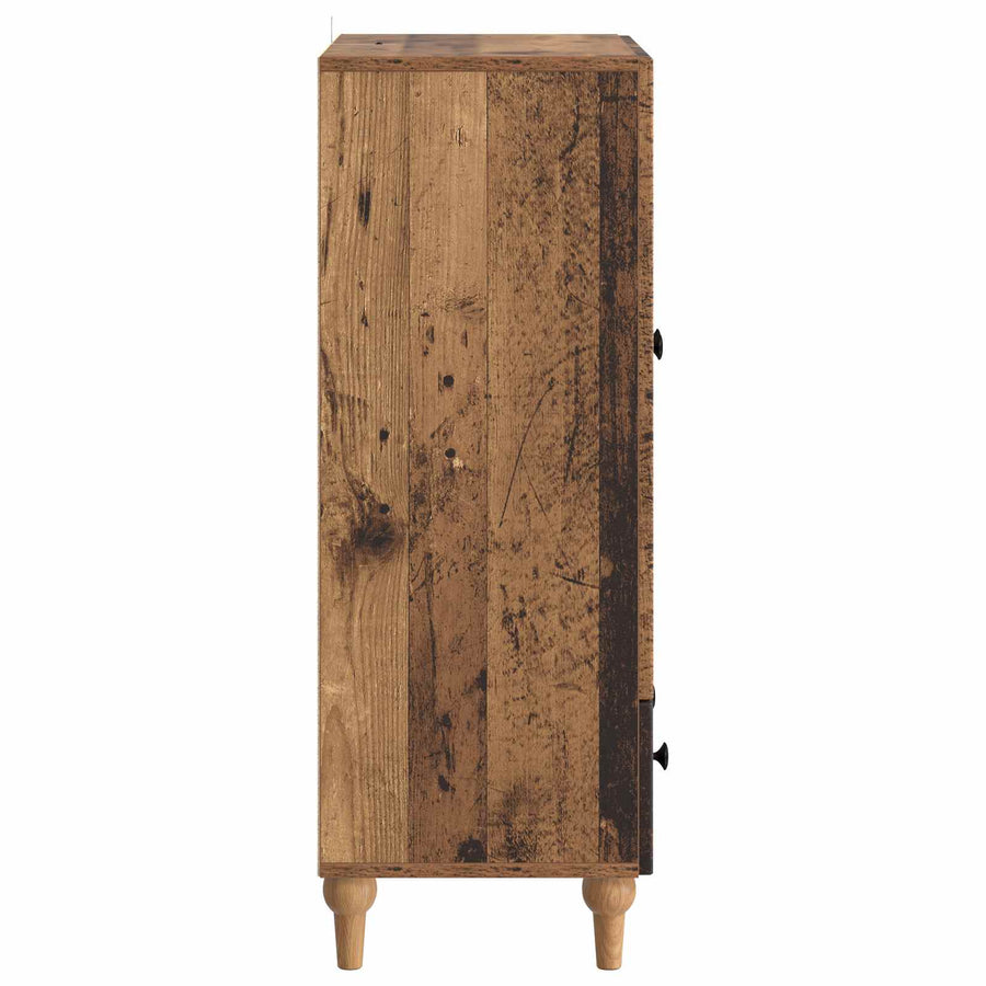 Dressoir met lade Oud hout 66 x 34,5 x 95 cm Bewerkt hout