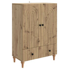 Dressoir 66x34,5x95 cm bewerkt hout artisanaal eiken