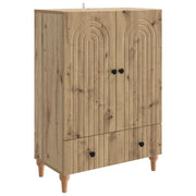 Dressoir 66x34,5x95 cm bewerkt hout artisanaal eiken