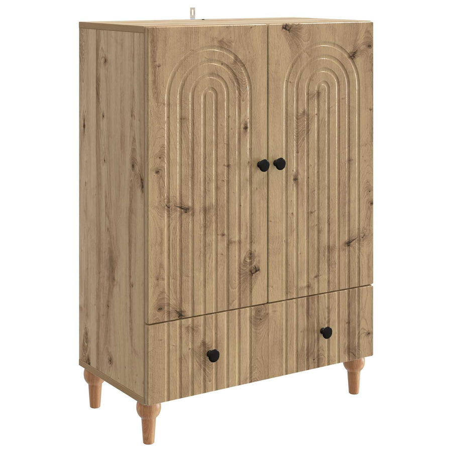 Dressoir Artisanaal eiken 66 x 34,5 x 95 cm Bewerkt hout