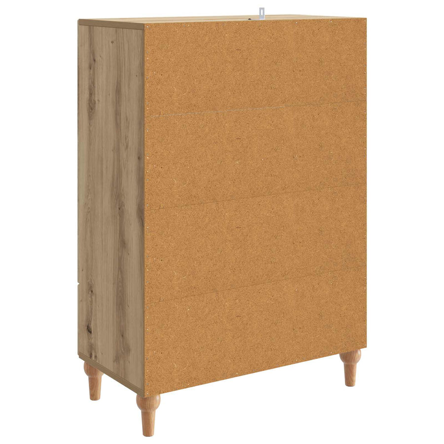 Dressoir Artisanaal eiken 66 x 34,5 x 95 cm Bewerkt hout