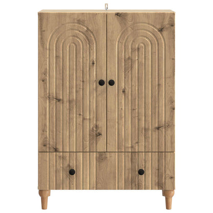 Dressoir Artisanaal eiken 66 x 34,5 x 95 cm Bewerkt hout