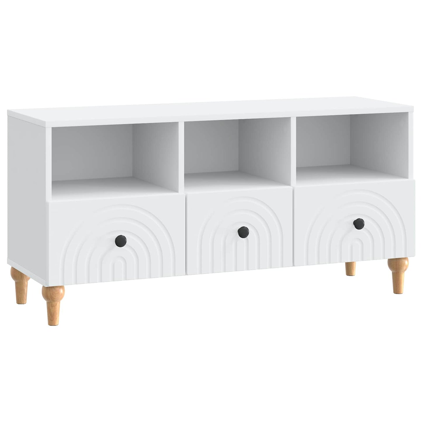 TV-kast Wit 102 x 34,5 x 50 cm Geconstrueerd hout