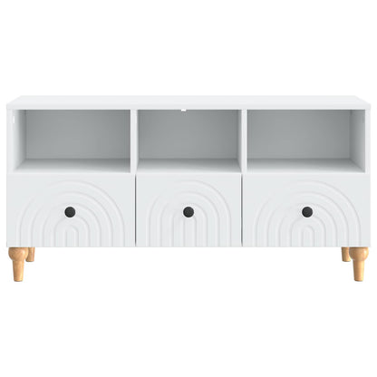 TV-kast Wit 102 x 34,5 x 50 cm Geconstrueerd hout
