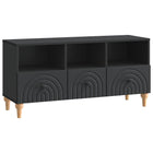 Tv-kast 102x34,5x50 cm zwart geconstrueerd hout