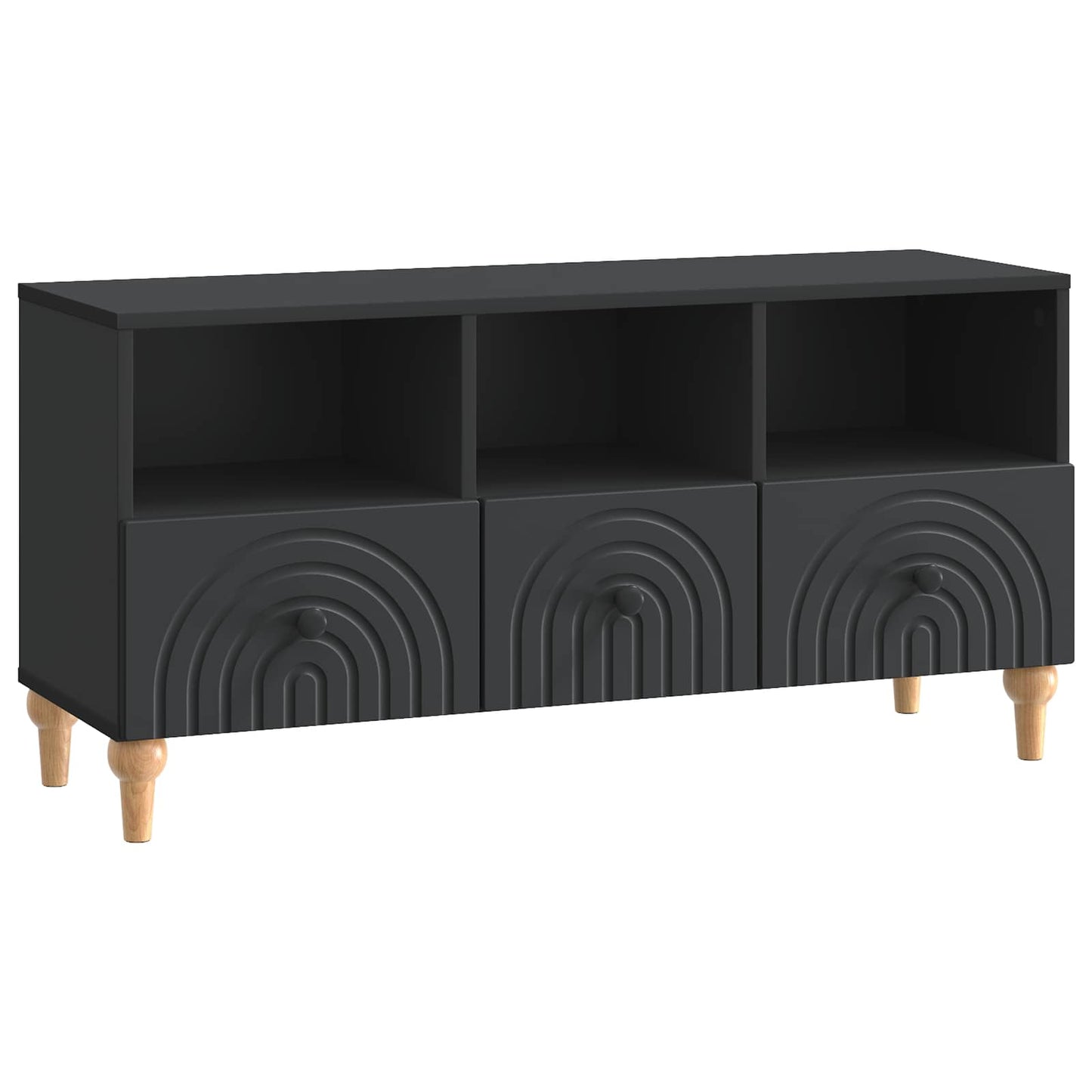 TV-kast Zwart 102 x 34,5 x 50 cm Geconstrueerd hout