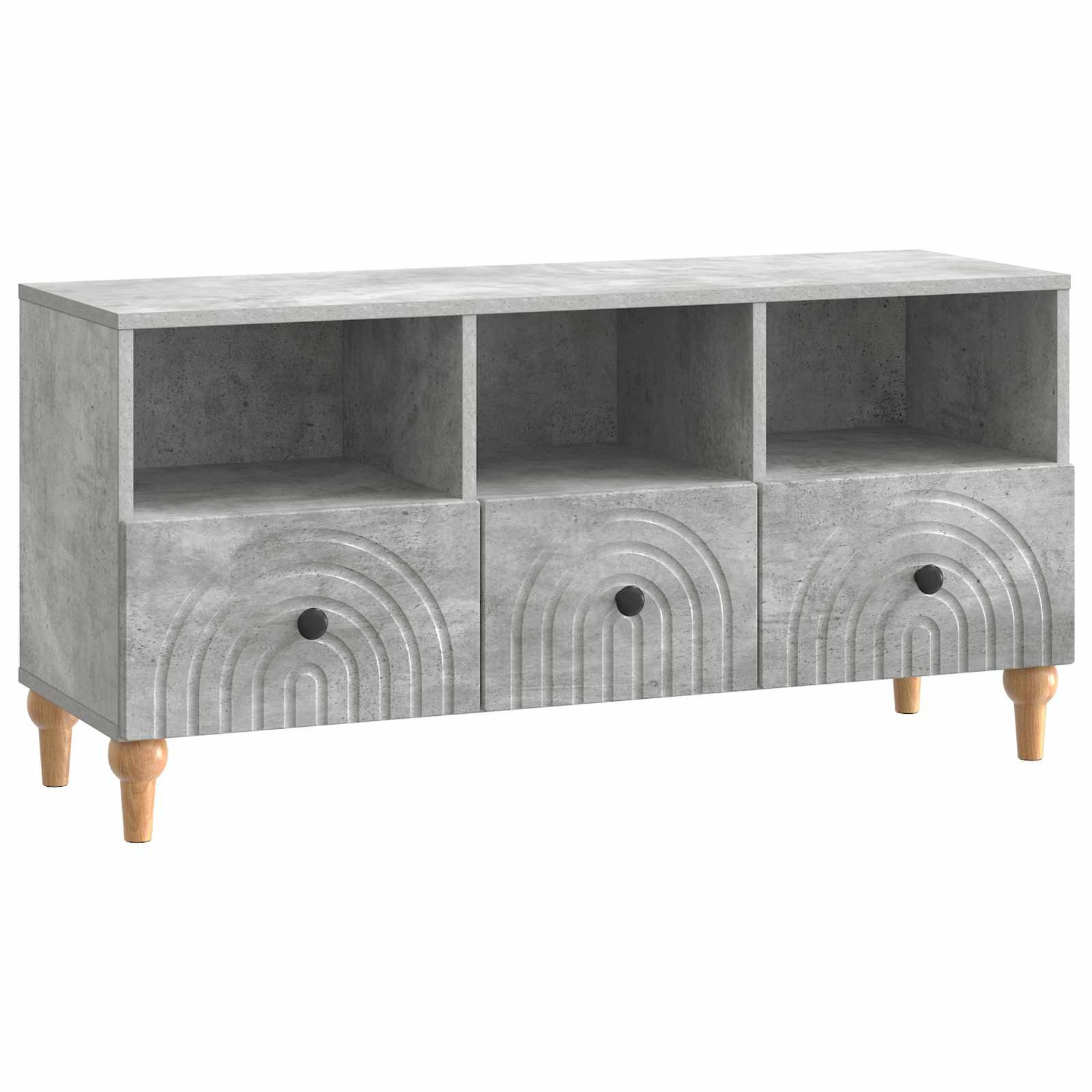 TV-kast Beton Grijs 102 x 34,5 x 50 cm Geconstrueerd hout
