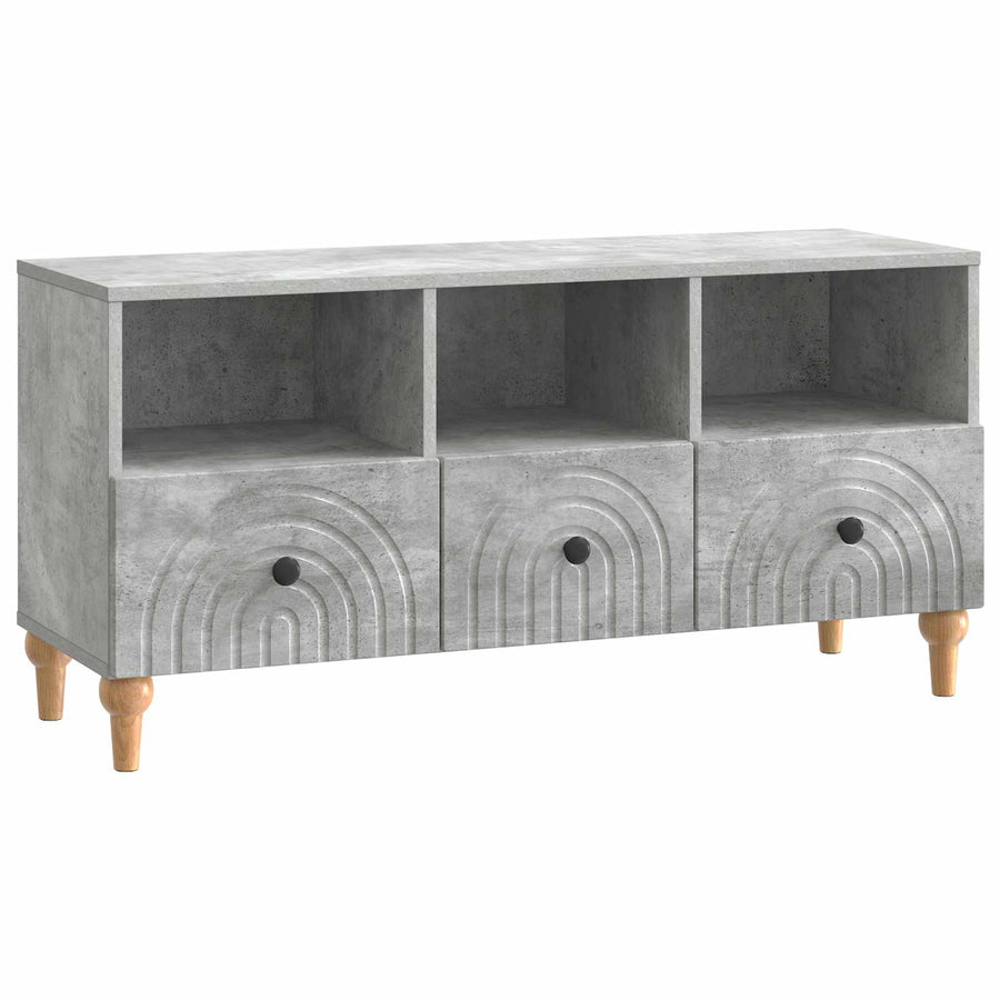 TV-kast Beton Grijs 102 x 34,5 x 50 cm Geconstrueerd hout