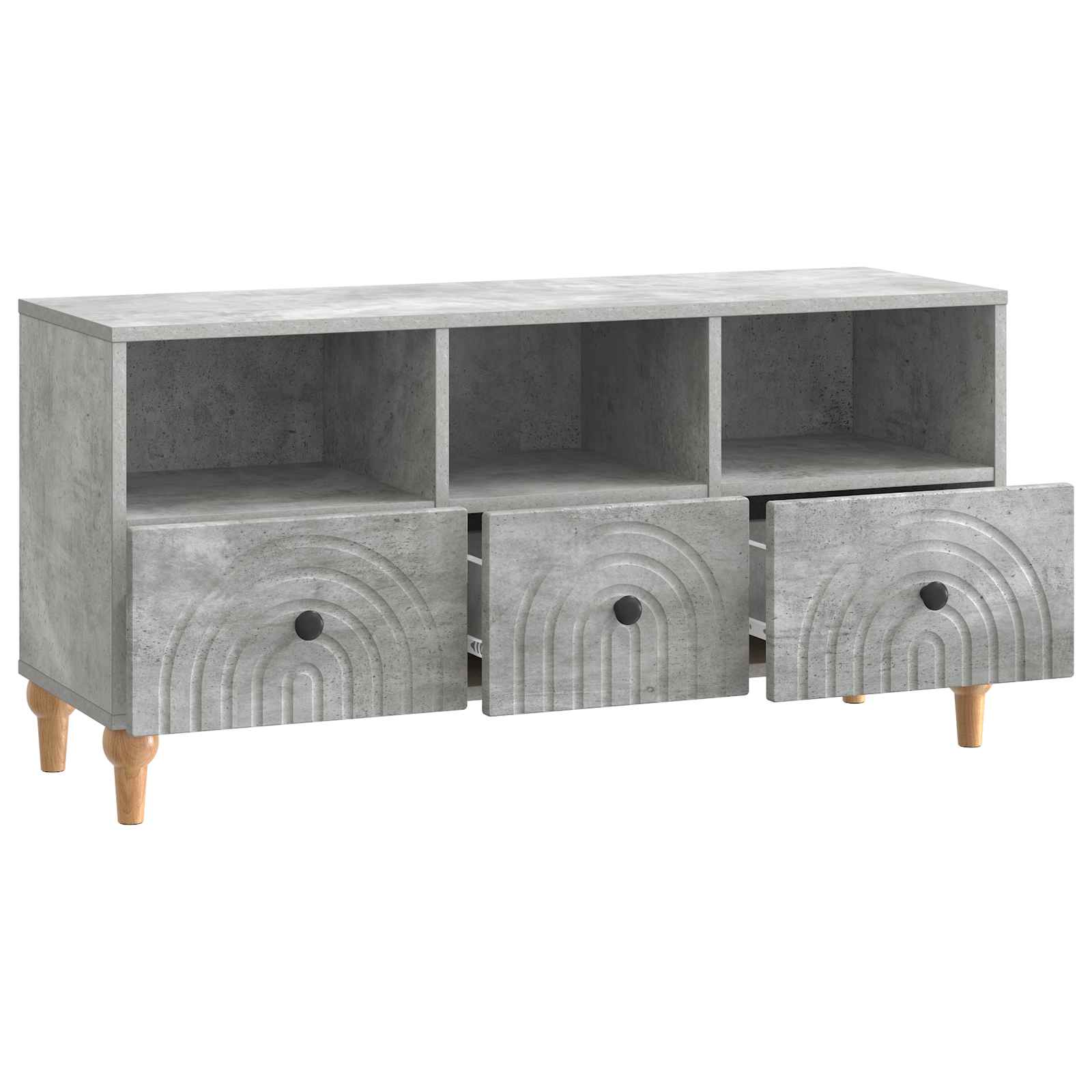 TV-kast Beton Grijs 102 x 34,5 x 50 cm Geconstrueerd hout