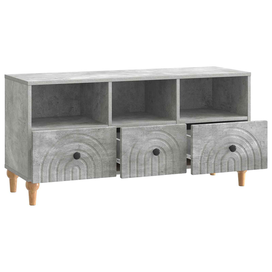 TV-kast Beton Grijs 102 x 34,5 x 50 cm Geconstrueerd hout