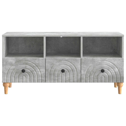 TV-kast Beton Grijs 102 x 34,5 x 50 cm Geconstrueerd hout