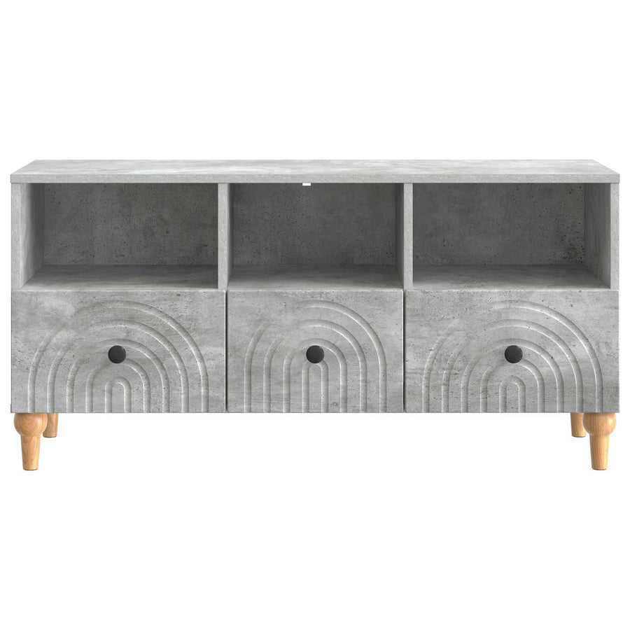 TV-kast Beton Grijs 102 x 34,5 x 50 cm Geconstrueerd hout