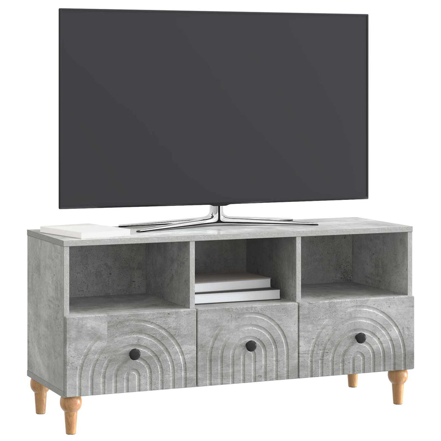 TV-kast Beton Grijs 102 x 34,5 x 50 cm Geconstrueerd hout