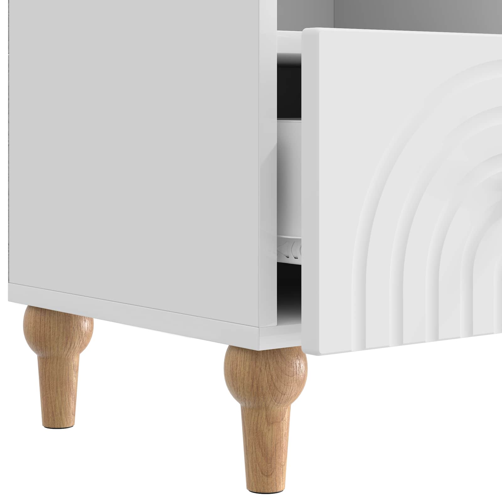 TV-kast Hoogglans Wit 102 x 34,5 x 50 cm Geconstrueerd hout