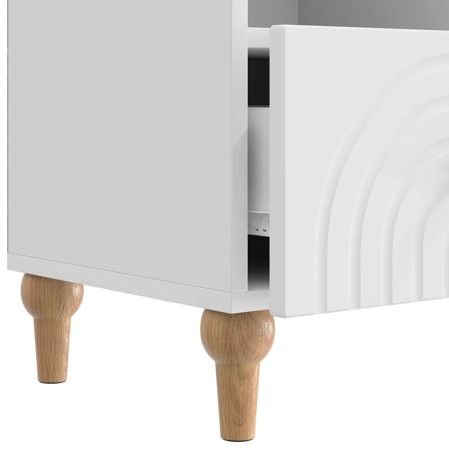 TV-kast Hoogglans Wit 102 x 34,5 x 50 cm Geconstrueerd hout