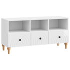 Tv-kast 102x34,5x50 cm hoogglans wit