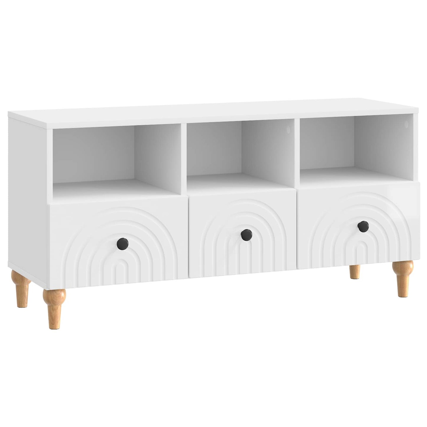 TV-kast Hoogglans Wit 102 x 34,5 x 50 cm Geconstrueerd hout