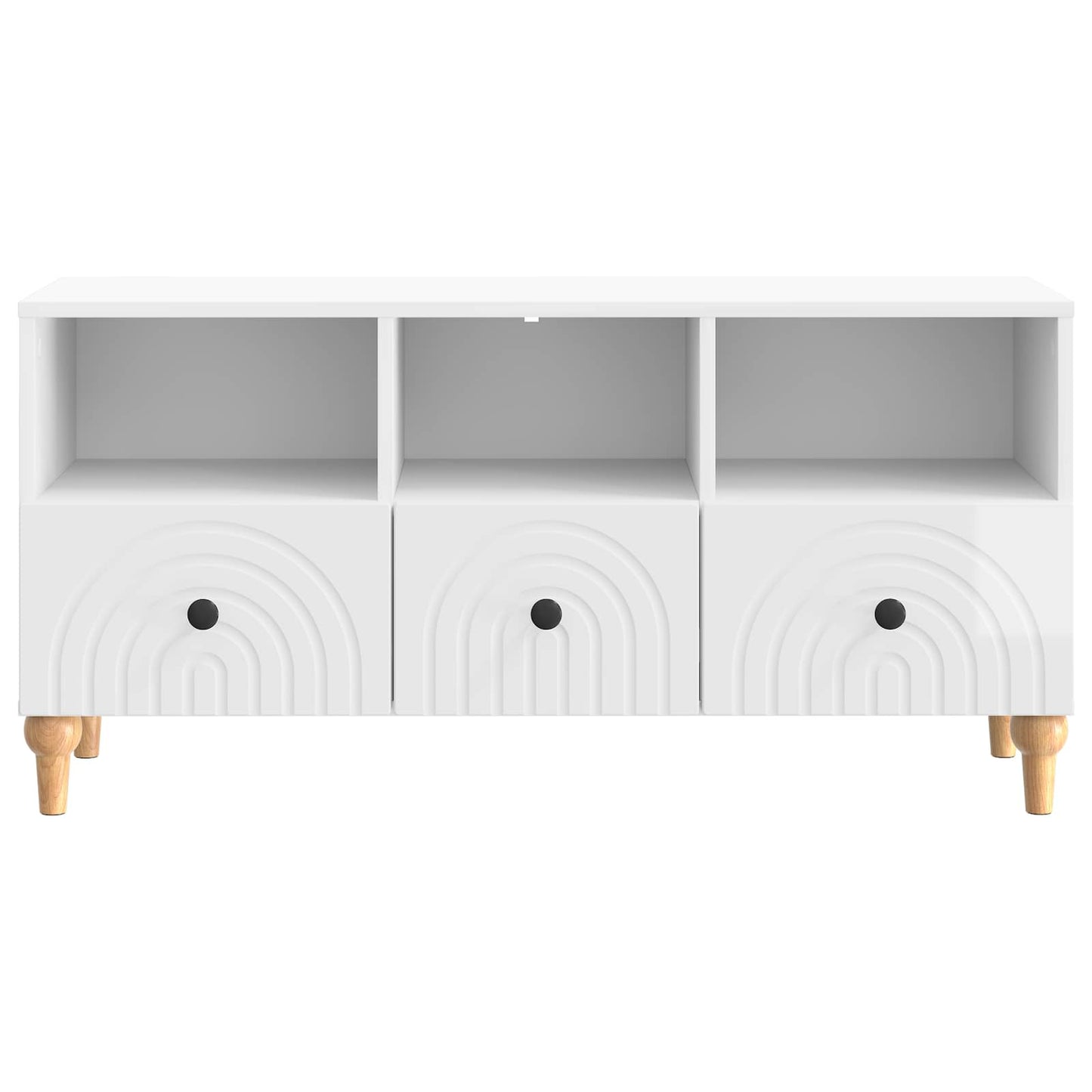 TV-kast Hoogglans Wit 102 x 34,5 x 50 cm Geconstrueerd hout
