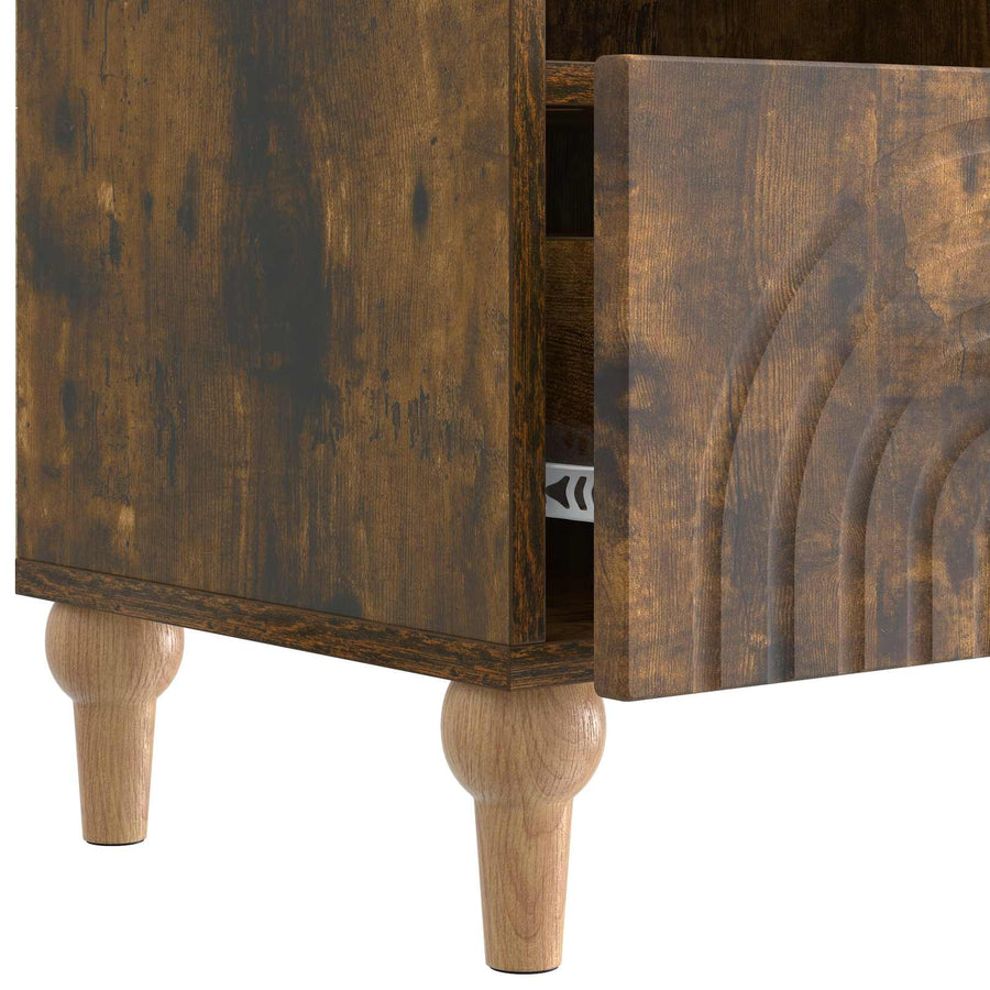 TV-kast Gerookte Eik 102 x 34,5 x 50 cm Geconstrueerd hout
