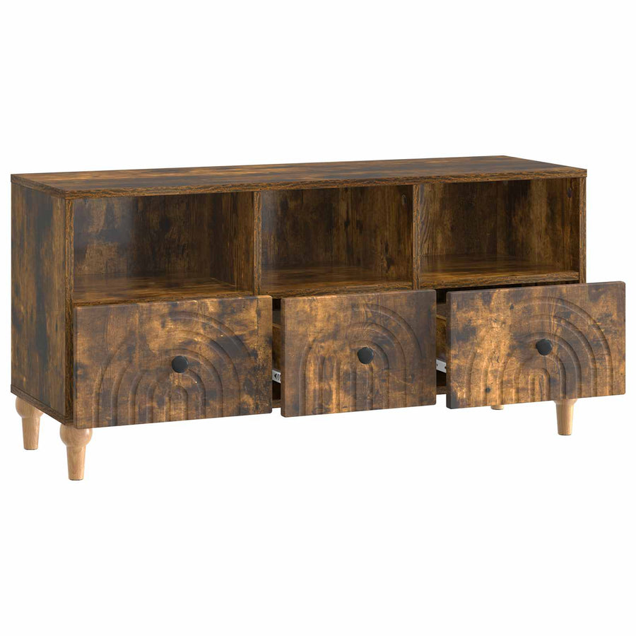 TV-kast Gerookte Eik 102 x 34,5 x 50 cm Geconstrueerd hout