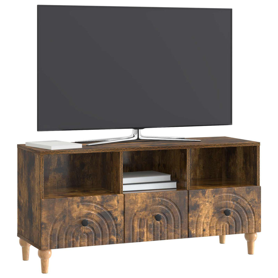 TV-kast Gerookte Eik 102 x 34,5 x 50 cm Geconstrueerd hout