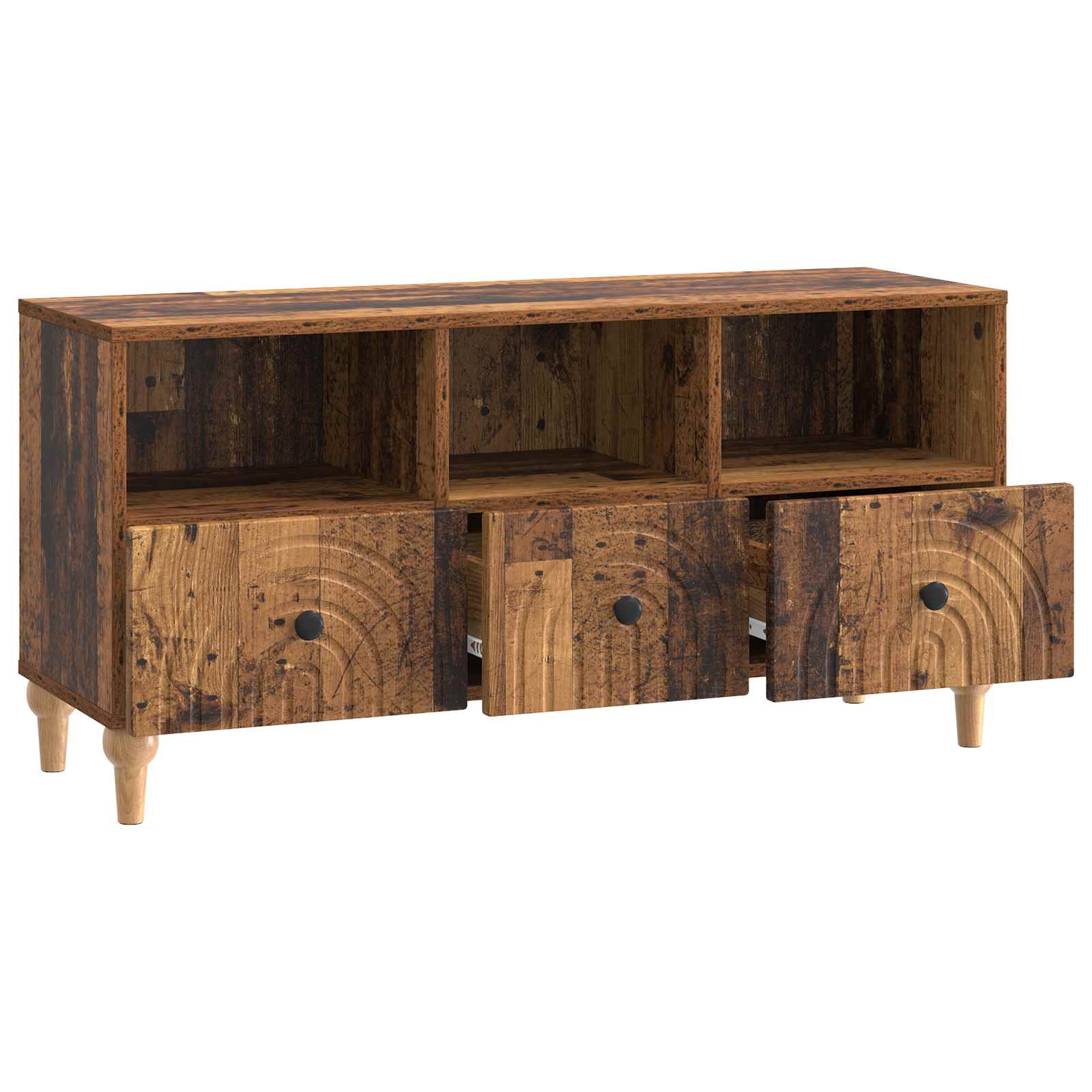 TV-kast Oudhout 102 x 34,5 x 50 cm Geconstrueerd hout