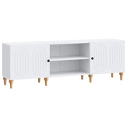 TV-kast 150x31x50 cm bewerkt hout wit