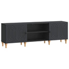 Tv-kast 150x31x50 cm bewerkt hout zwart