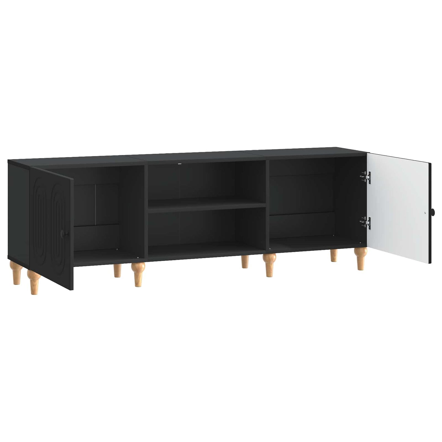 TV-kast Zwart 150 x 31 x 50 cm Bewerkt hout