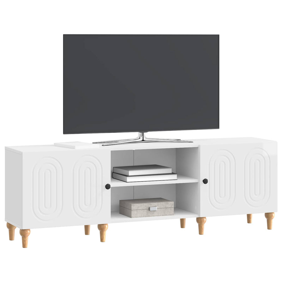 TV-kast Hoogglans Wit 150 x 31 x 50 cm Bewerkt hout