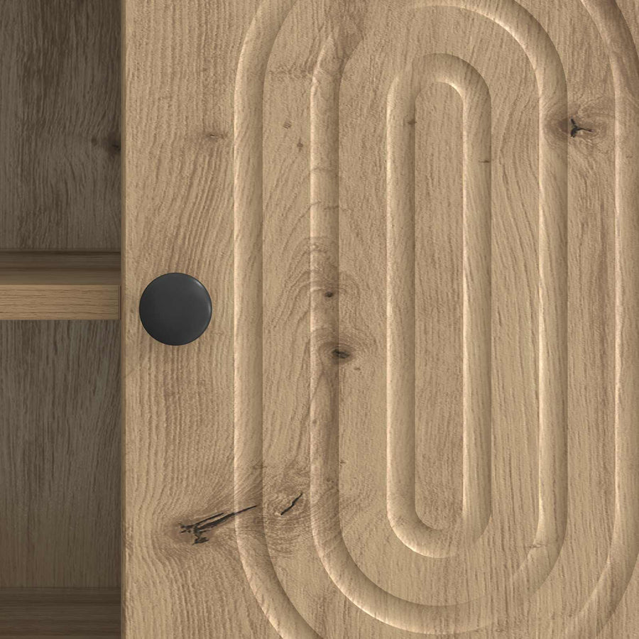 TV-kast Artisanaal eiken 150 x 31 x 50 cm Bewerkt hout