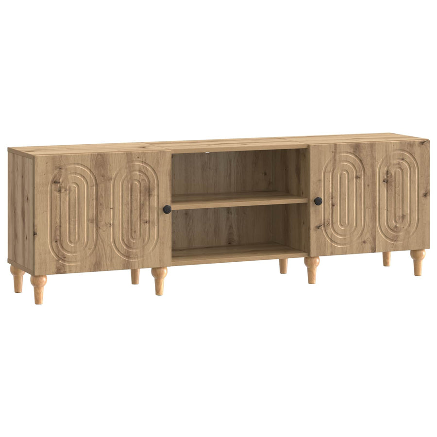 TV-kast Artisanaal eiken 150 x 31 x 50 cm Bewerkt hout