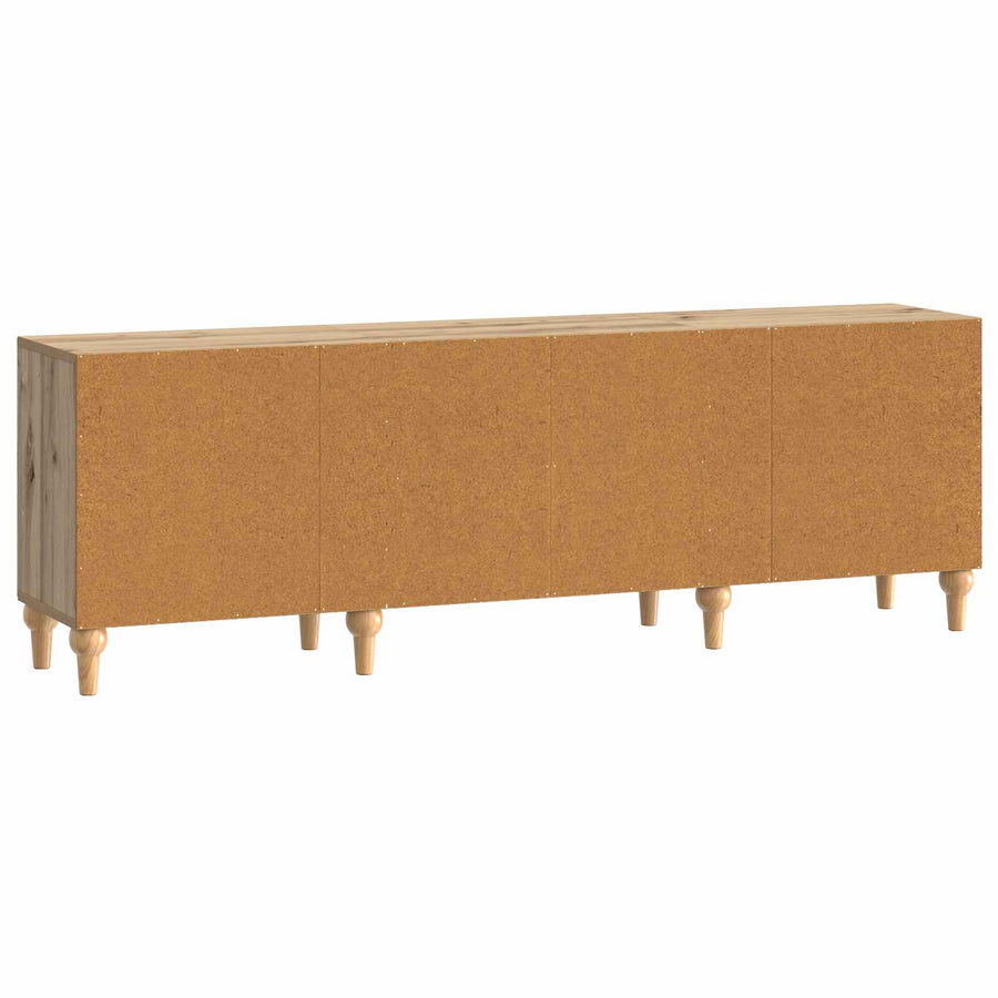 TV-kast Artisanaal eiken 150 x 31 x 50 cm Bewerkt hout